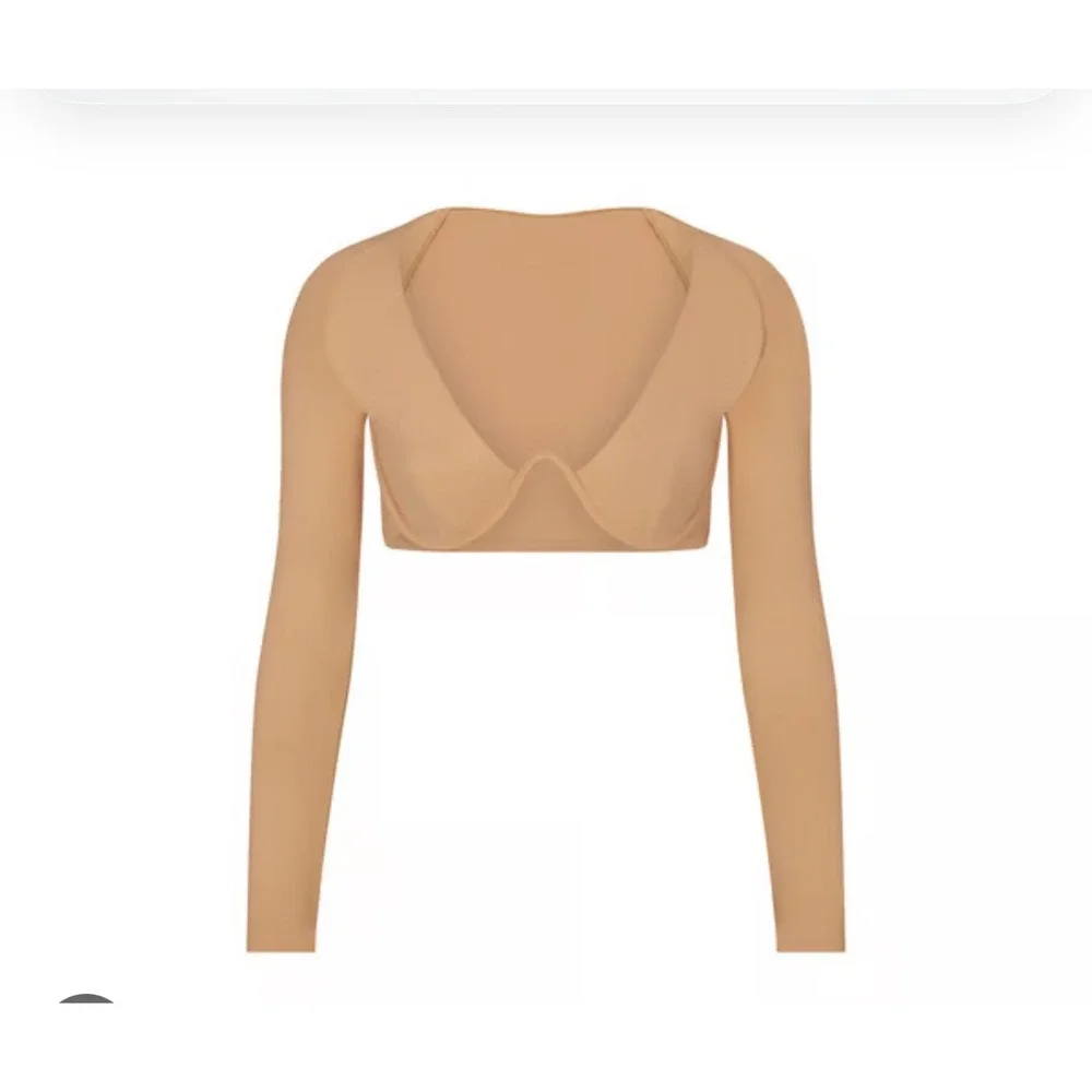 SKIMS Recycled Swim Long Sleeve Underwire Top / Color: Ochre /‎ 2X